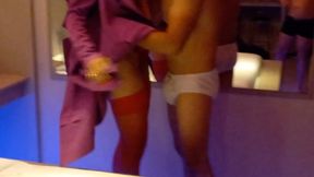 Cuckolded husband watches hot wife get fucked by stranger