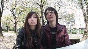 Timid Asian Cutie Gets Her Beaver Toyed In Front Of Her BF