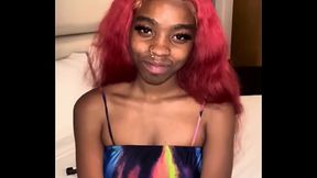 Red hair Ebony Slim Goody Sick big black cock!