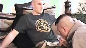 Amateur Straight Twink in Uniform Gets Serviced and Jerked Off