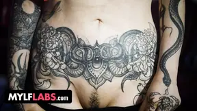 Mylf - Gorgeous Tattooed MILF With Big Tits Shows Off Her Skills Handling Big Cocks