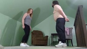 Ballbusting Mistress doing Bondage part 3 of 11