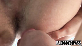 Hot jocks bareback doggystyle drilling after juicy rimming