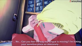 Android 18 and Roshi caught fucking in the shower - NTR