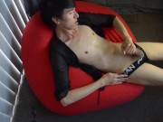 uncut twink underwear jerking off cum explosion