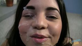 You won'_t believe how hard Nadine Sage works for all these big sperm loads!