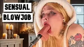 A SLOBBERY BLOWJOB FROM AN ADORABLE BLONDE