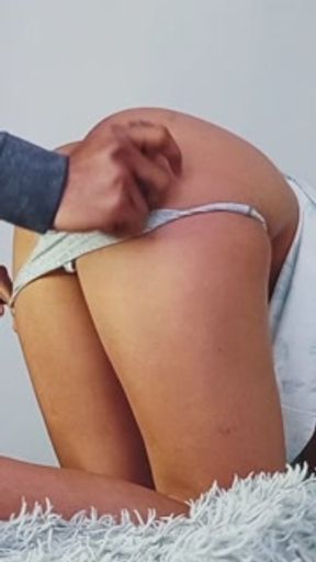 She's a nymphomaniac! She invites her new neighbor to fuck her!