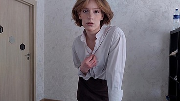 A Beautiful Secretary Is Ready to Take a Creampie from Her Boss to Avoid Getting Fired