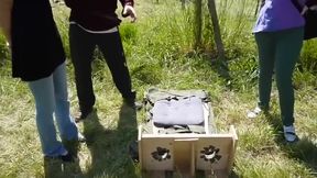 Girl Tied And Tickled Barefoot In The Stocks In Public