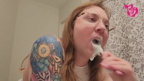 Tooth Brushing with lots of foam!