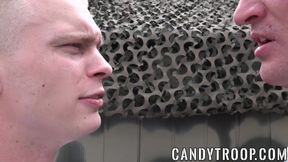 Muscle military jocks ass drilled after glory hole handjob