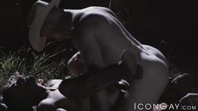 ”Dick hungry Casey Everett fucked bareback after outdoor BJ”