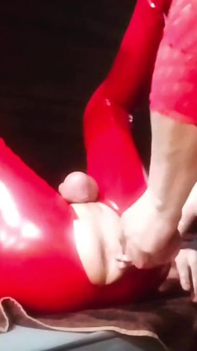 Stunning moment from "Stepmom dressed me up in latex"
