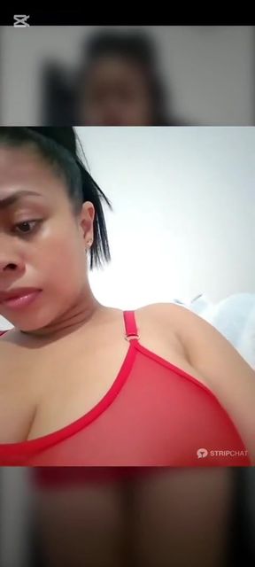 Stepsister Oils Her Large Breasts and Masturbates Her Pussy