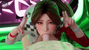 Mai Dressed in Racing Plugsuit POV Sucking Cock