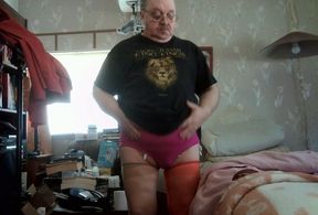 WIENER GIRL - bra, girdle, fat ass, and wiener play