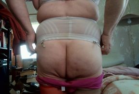 WIENER GIRL - bra, girdle, fat ass, and wiener play