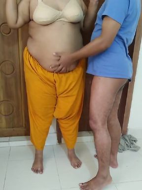 Stepfather in law fucked the Indian daughter in law Rani when she was doing exercises