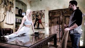 ”Big Breasted petite matchmaker MILF fucks big cock client in her office”