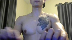 Horny Tommy Strokes Shows His Body!