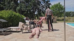 Triple Caning Pool Party - ENTIRE