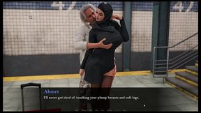 esra in istanbul [ cuckold hentai game pornplay] ep.2 hijab woman spanked in public subway with her fiancee is on the phone