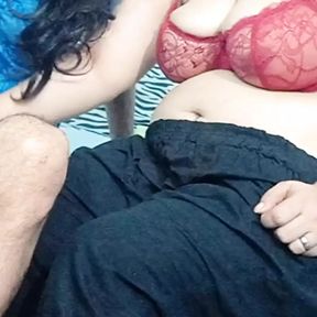 big boobs indian saas gave me fucking pleasure with beautiful handjob of my big dick, handjob