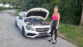 Sexy cock horny sluts MILF cheats on her husband with strangers in the parking lot