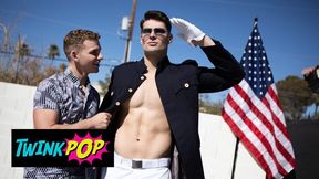 TWINKPOP - Jack Waters Starts Sucking Marine Malik Delgaty As He Salutes And Stays Still