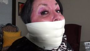 Gina instructs you to gag the fuck out of her and tape her tight