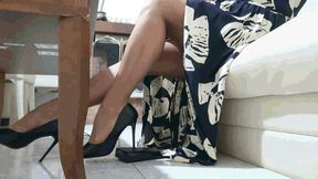 Sharp heels on the sewing machine pedal AVI (1920x1080) FHD