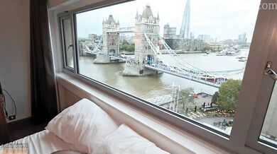 London teen POV tease tights orgasm caught on vlog