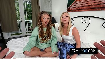 Horny babes wearing sexy maid outfits fuck with their stepdad - Macy Meadows, Krissy Knight