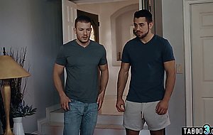 MILF stepmother Sheena Ryder double penetrated by her stepson and his mate