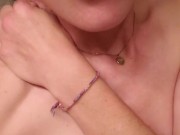 Nerdy Girl Feels Herself Up. Tiny Tits and Jiggly Ass