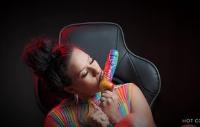 Talking dirty and sucking dick lollipop