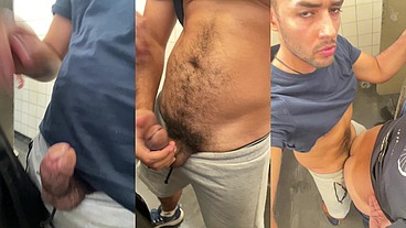 GAY DOTADO FODEU A BUNDA DE TRÊS MACHOS ESTRANHOS NO MICTÓRIO DO BANHEIRO DO SHOPPING CENTER DO CENTRO DA CIDADE, GOZARAM E FORAM EMBORA.