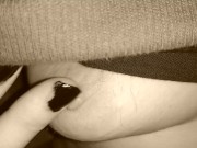 Nipple Massage With Painted Nails, Trans Man Pre Op, Erect