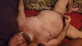 Cum Fountain! BBC Gives Bear Huge Facial and He Jerks off