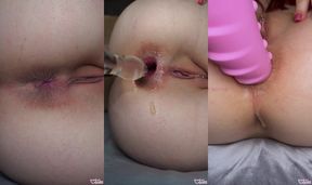 Exploring Anal Pleasure with Various Toys in Close-Up