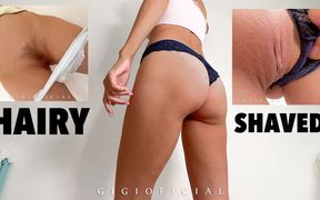Locker Room with Hairy and Shaved Pussy Girls