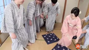 Boys waiting for Hikaru to reveal her sexy body for them