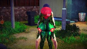 fucking a watermelon in the park - hentai monster girl