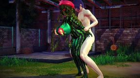 fucking a watermelon in the park - hentai monster girl