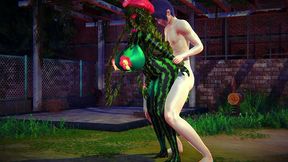 fucking a watermelon in the park - hentai monster girl