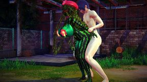 fucking a watermelon in the park - hentai monster girl