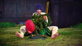fucking a watermelon in the park - hentai monster girl