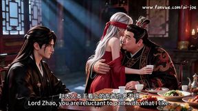 Cuckold Husband Watches Fat Bull Fuck His Blindfolded Red Concubine AI-generated