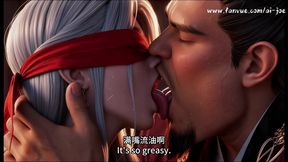 Cuckold Husband Watches Fat Bull Fuck His Blindfolded Red Concubine AI-generated